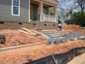 Retaining wall and steps BEFORE